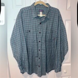 Patagonia Organic Cotton Plaid Shirt in Blue and Gray